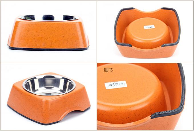 Bamboo de buena calidad y acero inoxidable natural puro para mascotas y gatos 4