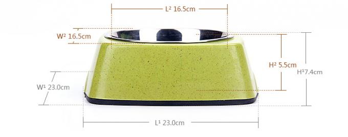 Bamboo de buena calidad y acero inoxidable natural puro para mascotas y gatos 5