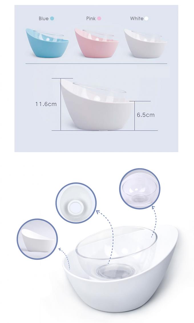Cuenco elevado para gatos - Plato de porcelana elevado - Perfecto para comida h&uacute;meda y seca para gatos 3