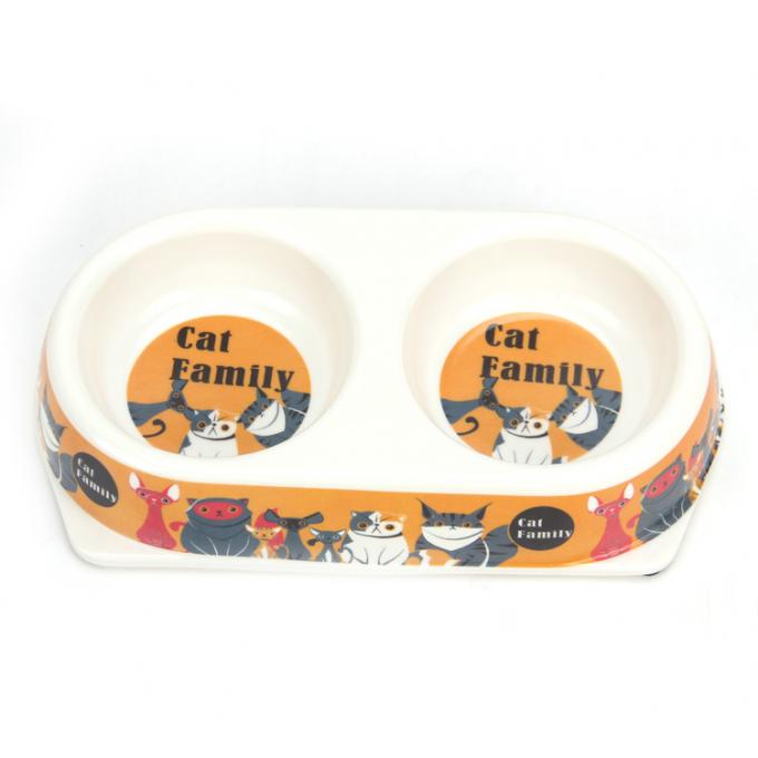 Cuenco portátil de bambú doble ecológico para perros y mascotas 3