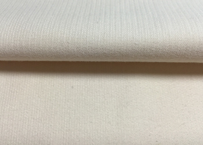 Blanco / Beige Tejido confortable de corduroy de estiramiento Tejido de ropa de alta gama
