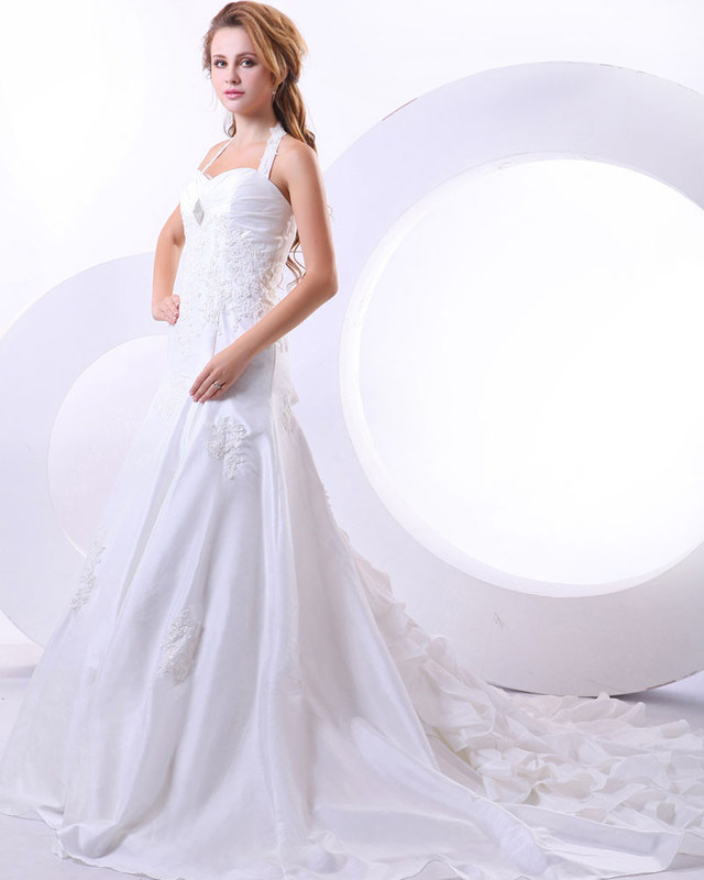 En el cuello con correa, vestido de novia para pájaros, niñas y mujeres.