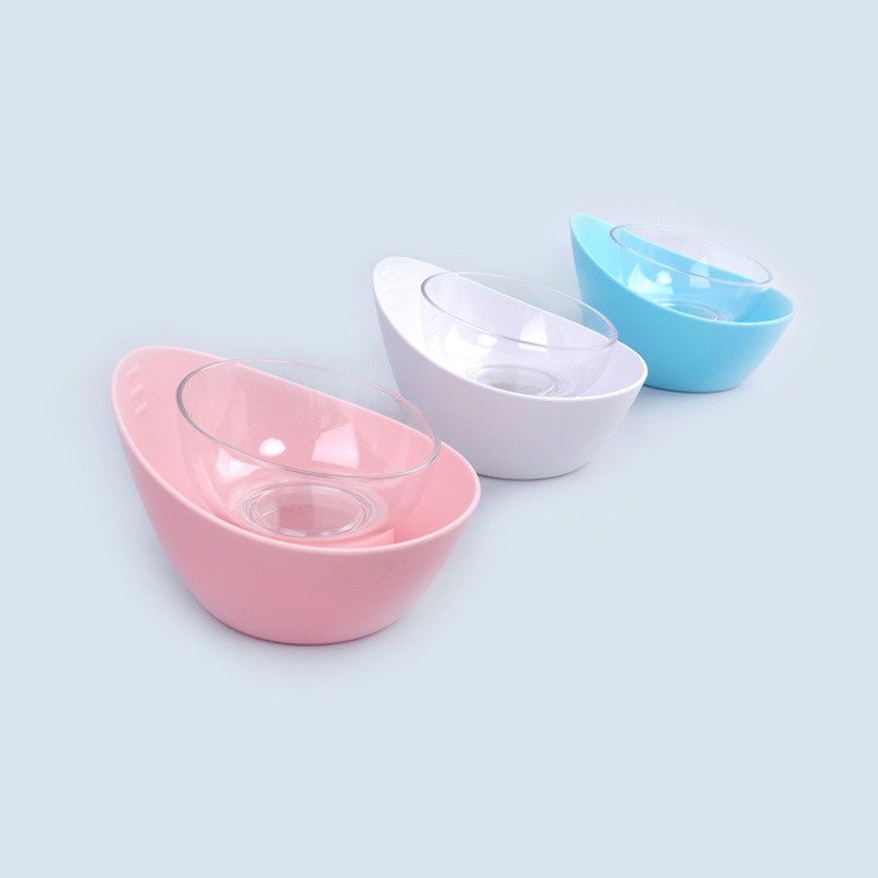 Cuenco elevado para gatos - Plato de porcelana elevado - Perfecto para comida húmeda y seca para gatos