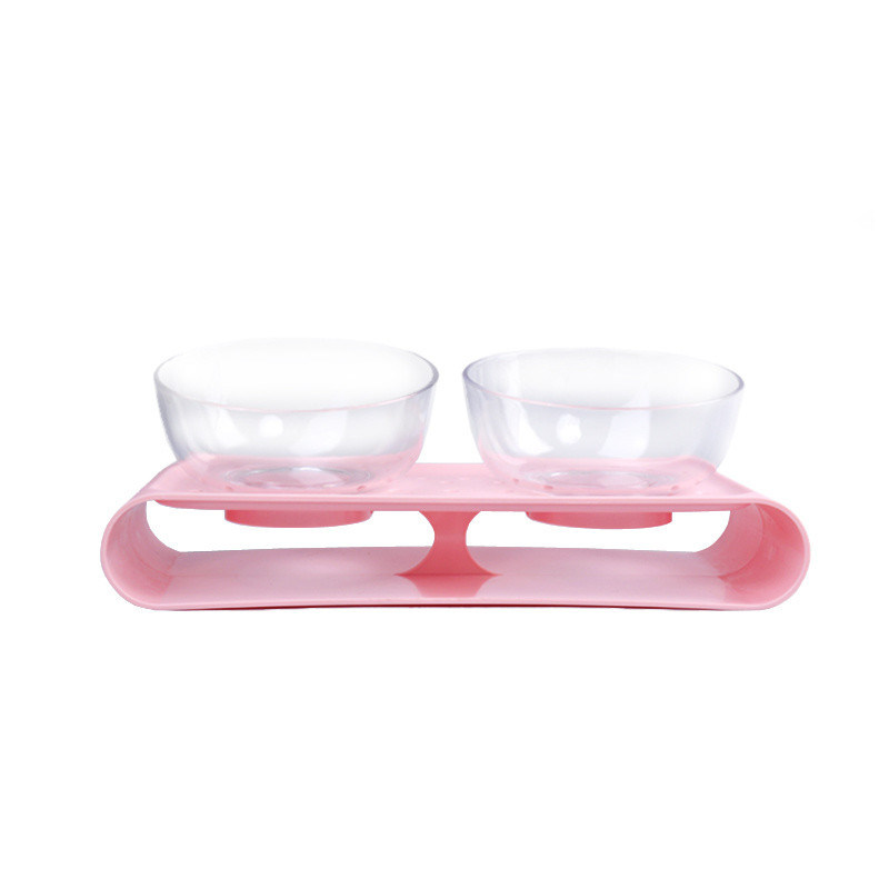 Cuenco de comida para gatos para aliviar la fatiga del bigote Cuencos de comida y agua para mascotas Conjunto de 2