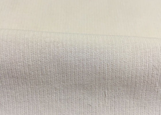 Blanco / Beige Tejido confortable de corduroy de estiramiento Tejido de ropa de alta gama