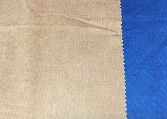 Indigo / Negro 28w Peso ligero Tejido de corduroy 98 algodón 2 Tejido de spandex