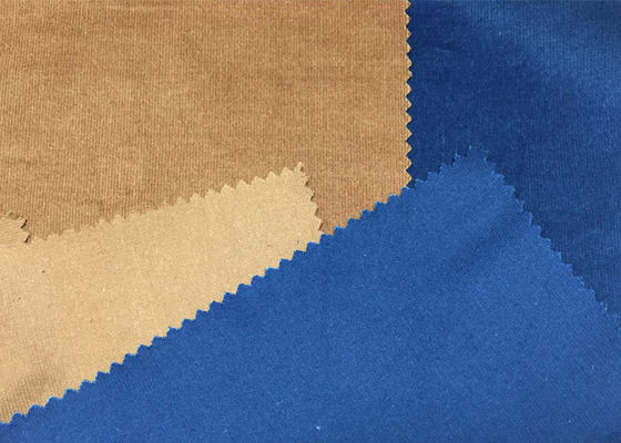 Indigo / Negro 28w Peso ligero Tejido de corduroy 98 algodón 2 Tejido de spandex