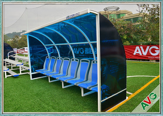 Equipo de campo de fútbol resistente a la intemperie Movilidad Asiento de entrenador de fútbol de aluminio