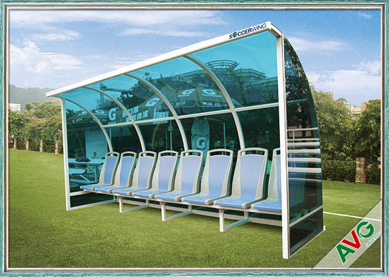 Equipo de campo de fútbol resistente a la intemperie Movilidad Asiento de entrenador de fútbol de aluminio