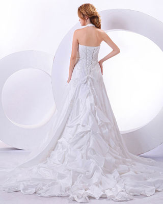 En el cuello con correa, vestido de novia para pájaros, niñas y mujeres.