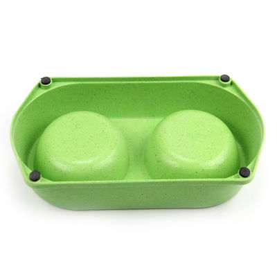 Profesionalmente hecho colorido atractivo de bambú Pet Feeder Bowl