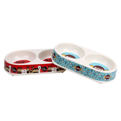 Cuenco de alimentación para perros y gatos con doble melamina antibacteriana