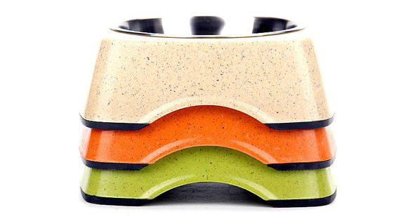 Bamboo de buena calidad y acero inoxidable natural puro para mascotas y gatos